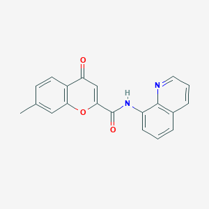 molecular formula C20H14N2O3 B11307083 7-methyl-4-oxo-N-(quinolin-8-yl)-4H-chromene-2-carboxamide 