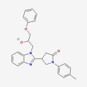 4-[1-(2-hydroxy-3-phenoxypropyl)-1H-benzimidazol-2-yl]-1-(4-methylphenyl)pyrrolidin-2-one