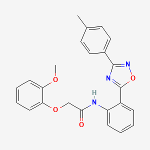 2-(2-methoxyphenoxy)-N-{2-[3-(4-methylphenyl)-1,2,4-oxadiazol-5-yl]phenyl}acetamide