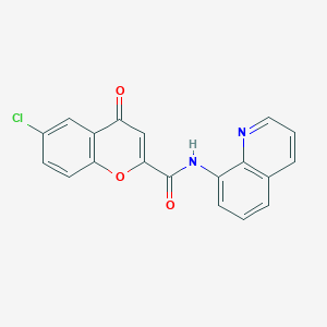 6-chloro-4-oxo-N-(quinolin-8-yl)-4H-chromene-2-carboxamide