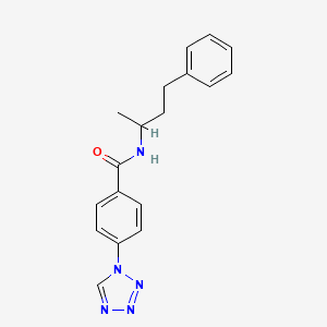 N-(4-phenylbutan-2-yl)-4-(1H-tetrazol-1-yl)benzamide