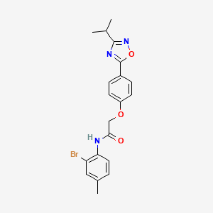 N-(2-bromo-4-methylphenyl)-2-{4-[3-(propan-2-yl)-1,2,4-oxadiazol-5-yl]phenoxy}acetamide