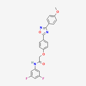 N-(3,5-difluorophenyl)-2-{4-[3-(4-methoxyphenyl)-1,2,4-oxadiazol-5-yl]phenoxy}acetamide