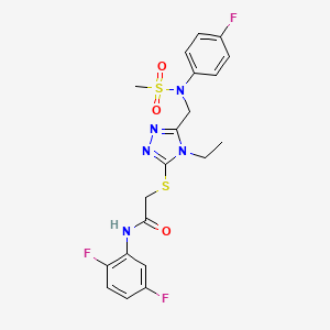 N-(2,5-difluorophenyl)-2-[(4-ethyl-5-{[(4-fluorophenyl)(methylsulfonyl)amino]methyl}-4H-1,2,4-triazol-3-yl)sulfanyl]acetamide