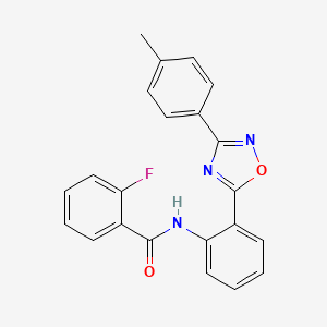 2-fluoro-N-{2-[3-(4-methylphenyl)-1,2,4-oxadiazol-5-yl]phenyl}benzamide