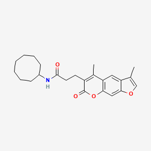 N-Cyclooctyl-3-{3,5-dimethyl-7-oxo-7H-furo[3,2-G]chromen-6-YL}propanamide