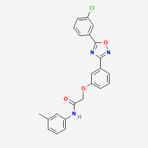 molecular formula C23H18ClN3O3 B11307227 2-{3-[5-(3-chlorophenyl)-1,2,4-oxadiazol-3-yl]phenoxy}-N-(3-methylphenyl)acetamide 