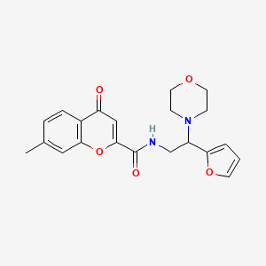 N-[2-(furan-2-yl)-2-(morpholin-4-yl)ethyl]-7-methyl-4-oxo-4H-chromene-2-carboxamide