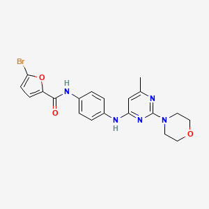 molecular formula C20H20BrN5O3 B11307246 5-bromo-N-(4-((6-methyl-2-morpholinopyrimidin-4-yl)amino)phenyl)furan-2-carboxamide 