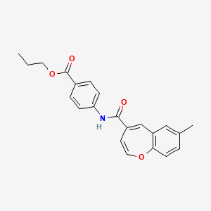 Propyl 4-{[(7-methyl-1-benzoxepin-4-yl)carbonyl]amino}benzoate