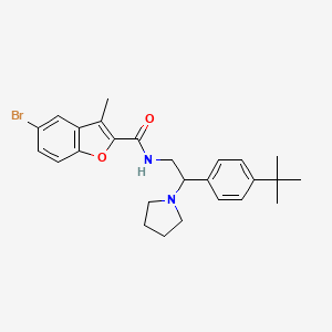 5-bromo-N-[2-(4-tert-butylphenyl)-2-(pyrrolidin-1-yl)ethyl]-3-methyl-1-benzofuran-2-carboxamide