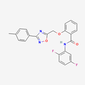 molecular formula C23H17F2N3O3 B11307264 N-(2,5-difluorophenyl)-2-{[3-(4-methylphenyl)-1,2,4-oxadiazol-5-yl]methoxy}benzamide 