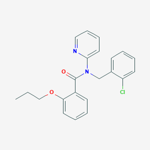 molecular formula C22H21ClN2O2 B11307291 N-(2-chlorobenzyl)-2-propoxy-N-(pyridin-2-yl)benzamide 