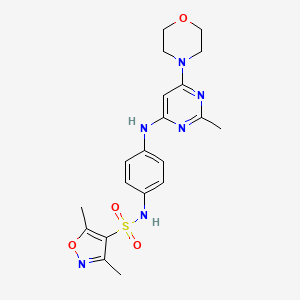 3,5-dimethyl-N-(4-((2-methyl-6-morpholinopyrimidin-4-yl)amino)phenyl)isoxazole-4-sulfonamide