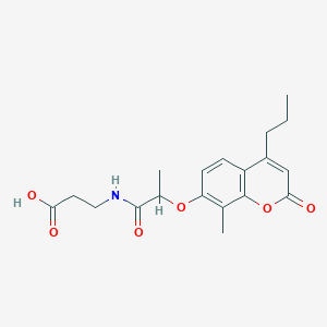 N-{2-[(8-methyl-2-oxo-4-propyl-2H-chromen-7-yl)oxy]propanoyl}-beta-alanine