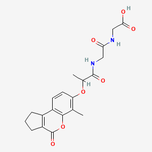 N-{2-[(6-methyl-4-oxo-1,2,3,4-tetrahydrocyclopenta[c]chromen-7-yl)oxy]propanoyl}glycylglycine