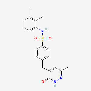 N-(2,3-dimethylphenyl)-4-[(6-methyl-3-oxo-2,3-dihydropyridazin-4-yl)methyl]benzenesulfonamide