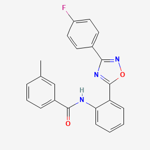 molecular formula C22H16FN3O2 B11307386 N-{2-[3-(4-fluorophenyl)-1,2,4-oxadiazol-5-yl]phenyl}-3-methylbenzamide 