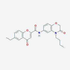 N-(4-butyl-3-oxo-3,4-dihydro-2H-1,4-benzoxazin-6-yl)-6-ethyl-4-oxo-4H-chromene-2-carboxamide