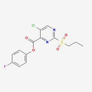 4-Fluorophenyl 5-chloro-2-(propylsulfonyl)pyrimidine-4-carboxylate