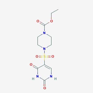 Ethyl 4-[(2-hydroxy-6-oxo-1,6-dihydropyrimidin-5-yl)sulfonyl]piperazine-1-carboxylate