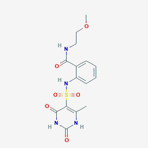 2-{[(2-hydroxy-4-methyl-6-oxo-1,6-dihydropyrimidin-5-yl)sulfonyl]amino}-N-(2-methoxyethyl)benzamide