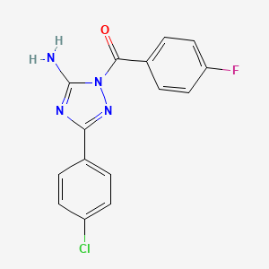 3-(4-chlorophenyl)-1-(4-fluorobenzoyl)-1H-1,2,4-triazol-5-amine