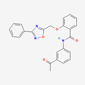 N-(3-acetylphenyl)-2-[(3-phenyl-1,2,4-oxadiazol-5-yl)methoxy]benzamide