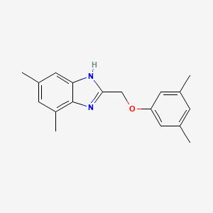 molecular formula C18H20N2O B11307559 2-[(3,5-dimethylphenoxy)methyl]-4,6-dimethyl-1H-benzimidazole 