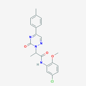 molecular formula C20H19ClN4O3 B11307575 N-(5-chloro-2-methoxyphenyl)-2-[5-(4-methylphenyl)-3-oxo-1,2,4-triazin-2(3H)-yl]propanamide 