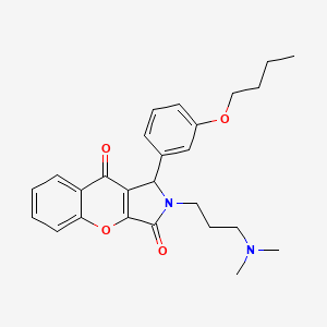 1-(3-Butoxyphenyl)-2-[3-(dimethylamino)propyl]-1,2-dihydrochromeno[2,3-c]pyrrole-3,9-dione