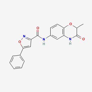 N-(2-methyl-3-oxo-3,4-dihydro-2H-1,4-benzoxazin-6-yl)-5-phenyl-1,2-oxazole-3-carboxamide