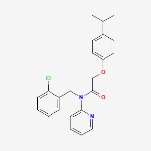 molecular formula C23H23ClN2O2 B11307613 N-(2-chlorobenzyl)-2-[4-(propan-2-yl)phenoxy]-N-(pyridin-2-yl)acetamide 