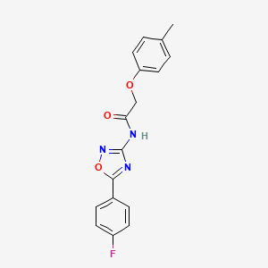 molecular formula C17H14FN3O3 B11307620 N-[5-(4-fluorophenyl)-1,2,4-oxadiazol-3-yl]-2-(4-methylphenoxy)acetamide 