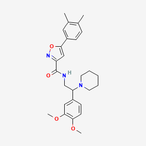 N-[2-(3,4-dimethoxyphenyl)-2-(piperidin-1-yl)ethyl]-5-(3,4-dimethylphenyl)-1,2-oxazole-3-carboxamide