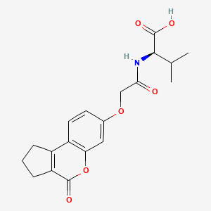 N-{[(4-oxo-1,2,3,4-tetrahydrocyclopenta[c]chromen-7-yl)oxy]acetyl}-D-valine