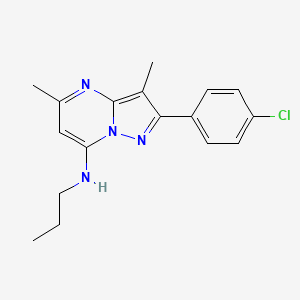 2-(4-chlorophenyl)-3,5-dimethyl-N-propylpyrazolo[1,5-a]pyrimidin-7-amine