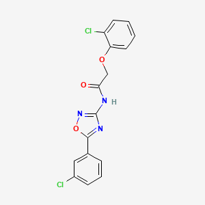 2-(2-chlorophenoxy)-N-[5-(3-chlorophenyl)-1,2,4-oxadiazol-3-yl]acetamide