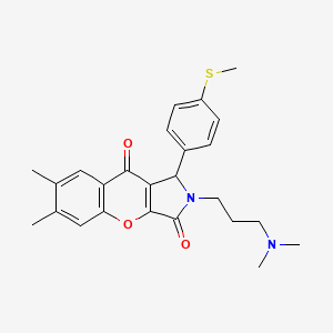 2-[3-(Dimethylamino)propyl]-6,7-dimethyl-1-[4-(methylsulfanyl)phenyl]-1,2-dihydrochromeno[2,3-c]pyrrole-3,9-dione