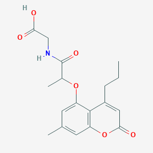 N-{2-[(7-methyl-2-oxo-4-propyl-2H-chromen-5-yl)oxy]propanoyl}glycine