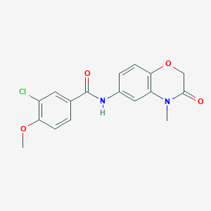 3-chloro-4-methoxy-N-(4-methyl-3-oxo-3,4-dihydro-2H-1,4-benzoxazin-6-yl)benzamide