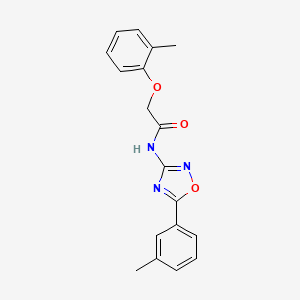 molecular formula C18H17N3O3 B11307733 2-(2-methylphenoxy)-N-[5-(3-methylphenyl)-1,2,4-oxadiazol-3-yl]acetamide 