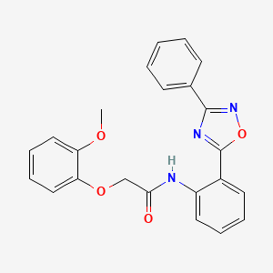 2-(2-methoxyphenoxy)-N-[2-(3-phenyl-1,2,4-oxadiazol-5-yl)phenyl]acetamide