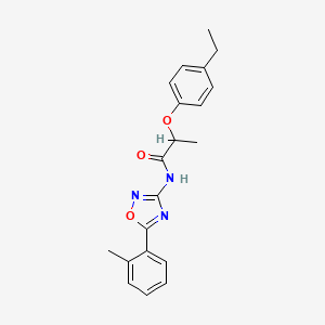 2-(4-ethylphenoxy)-N-[5-(2-methylphenyl)-1,2,4-oxadiazol-3-yl]propanamide