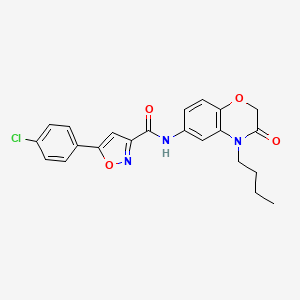 N-(4-butyl-3-oxo-3,4-dihydro-2H-1,4-benzoxazin-6-yl)-5-(4-chlorophenyl)-1,2-oxazole-3-carboxamide