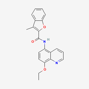 molecular formula C21H18N2O3 B11307763 N-(8-ethoxyquinolin-5-yl)-3-methyl-1-benzofuran-2-carboxamide 