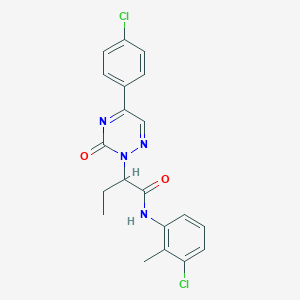 N-(3-chloro-2-methylphenyl)-2-[5-(4-chlorophenyl)-3-oxo-1,2,4-triazin-2(3H)-yl]butanamide