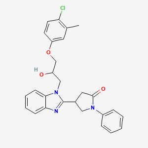 molecular formula C27H26ClN3O3 B11307783 4-{1-[3-(4-chloro-3-methylphenoxy)-2-hydroxypropyl]-1H-benzimidazol-2-yl}-1-phenylpyrrolidin-2-one 