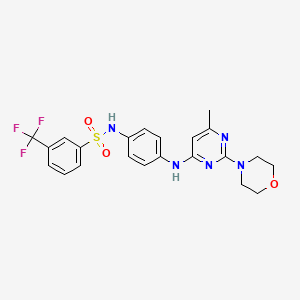 N-(4-((6-methyl-2-morpholinopyrimidin-4-yl)amino)phenyl)-3-(trifluoromethyl)benzenesulfonamide