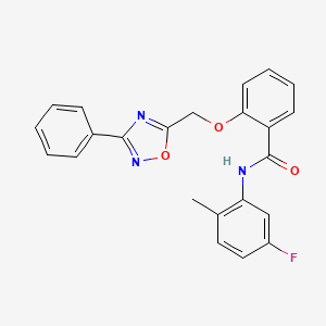 N-(5-fluoro-2-methylphenyl)-2-[(3-phenyl-1,2,4-oxadiazol-5-yl)methoxy]benzamide